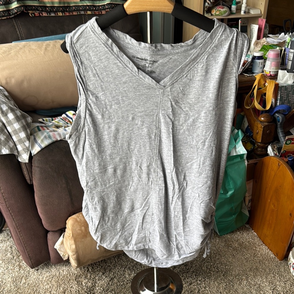 Gray Sleeveless Women's Top